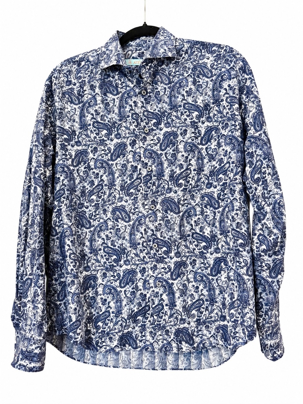 AteSeta Men’s Italian Paisley Button Down Shirt | Size 42 / 16.5
